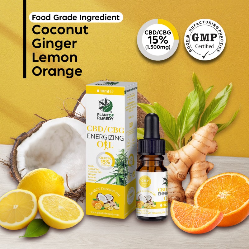 Coconut Oil 15% CBD 15% CBG Energizing